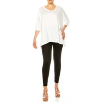 Moa Collection Women's 2-Piece Lounge Set Buttery Soft Tunic and Black Leggings