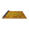thumbnail image 2 of Ahgly Company Indoor Round Oriental Yellow Traditional Area Rugs, 4' Round, 2 of 4