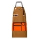 thumbnail image 4 of Delantal de chef Delantal de peluquero Delantal profesional multiusos de tela Oxford para peluquero Marrón con naranja, 4 of 9