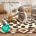 thumbnail image 4 of ODIKA 3'x5' Washable Area Rug Southwestern Symmetry Abstract Inspired Patches Border Spotted Flowing Dynamic for Hallway, Laundry Room, Non-Slip, Flatweave, Easy Care, 4 of 7