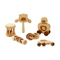 thumbnail image 2 of 6 piezas de juguetes de madera para bebés, sonajero de anillo, juego de sonajeros de madera para educación temprana, juguetes de agarre para bebés,, 2 of 9