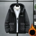 thumbnail image 2 of Men's Winter Thickened Colour Blocking Warm With Pockets Casual Style Coat Jacket, 2 of 5