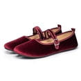 thumbnail image 6 of Ytobaz Mary Jane Shoes for women Buckle Strap Velvet Flats Round Toe Dress Shoes Office Work Wedding Travel Walking Daily Casual Footwear, 6 of 9