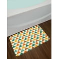 thumbnail image 2 of Geometric Bath Mat, Retro Style Triangle Forms Geometric Arrangement Colorful Shapes Vintage Pattern, Plush Bathroom Decor Mat with Non Slip Backing, 29.5" X 17.5", Multicolor, by Ambesonne, 2 of 2