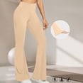 thumbnail image 2 of KICILVS Flare Leggings For Women High Waist Yoga Pants with Pockets Soft Stretch Pants for Workout and Daily Wear Khaki, 2 of 9