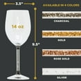 thumbnail image 7 of Sparkles Home Rhinestone Wine Glasses with Crystal-Filled Stems - Set of 2 in Gift Box, 7 of 7