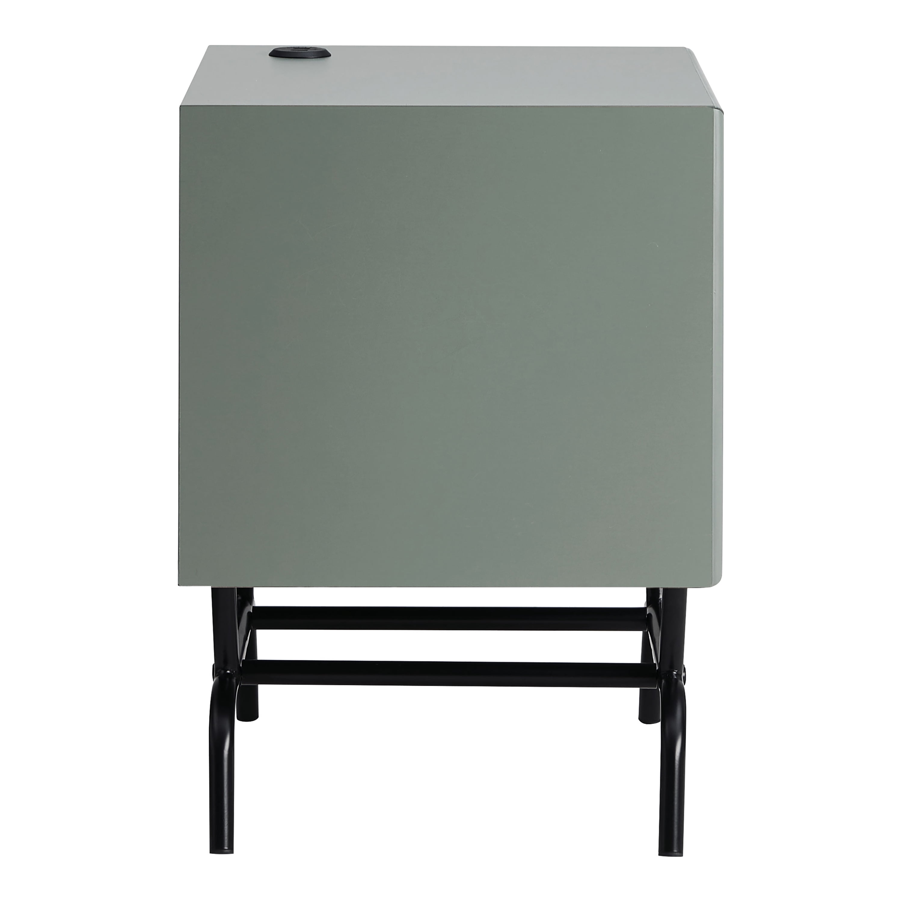 Furniture of America Estee 1-Drawer Wood Indoor End Table with USB Port, Sage Green