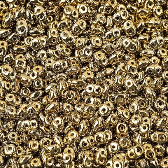 Matubo Czech Superduo 2-Hole 100g Crystal/Full Amber 00030-26440 Glass beads for Jewelry Making, DIY Crafts & Decoration