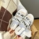 thumbnail image 2 of Sandalias de moda para mujer 2023, sandalias cómodas de verano informales de tacón bajo con punta abierta, zapatos de diseñador romano, sandalias de plataforma 39 Gao Jinjia LED, 2 of 2