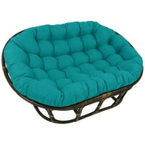 Papasan Chair Double Rattan Bohemian Style - Indoor Outdoor Lounge Seat with Cushion