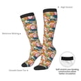 thumbnail image 5 of Picia Women Crew Soft Moisture-wicking Socks Retro Summer Stamp Pattern Design Cotton Socks, One Size fit All, 5 of 9