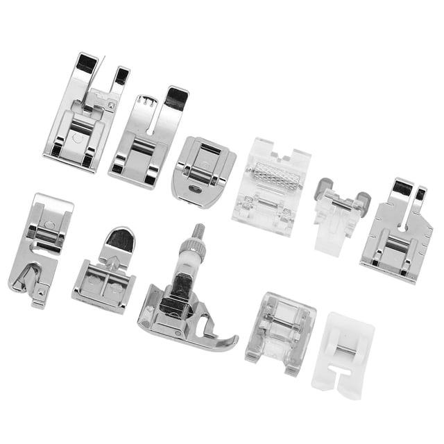 Zinc Alloy Reliable Sewing Machine Presser Foot, 11Pcs/Set PVC Presser Foot, Compatible With Elina Compatible With Brother