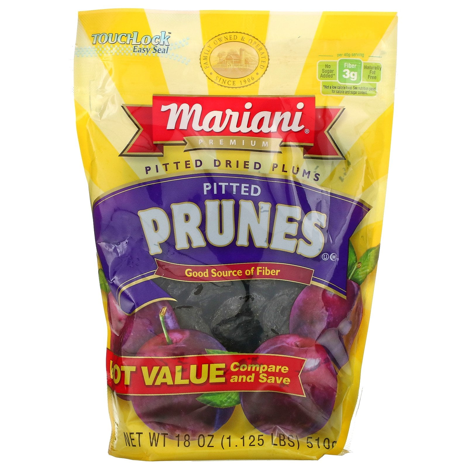 Mariani Premium Prunes Pitted Dried, 18.0 OZ