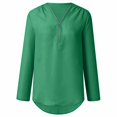 thumbnail image 4 of Lixiuxyad Western Shirts for Women Button Women Ladies Clothing Loose Shirt Chiffon Zipper Long Sleeves Plus Size Tops, 4 of 4