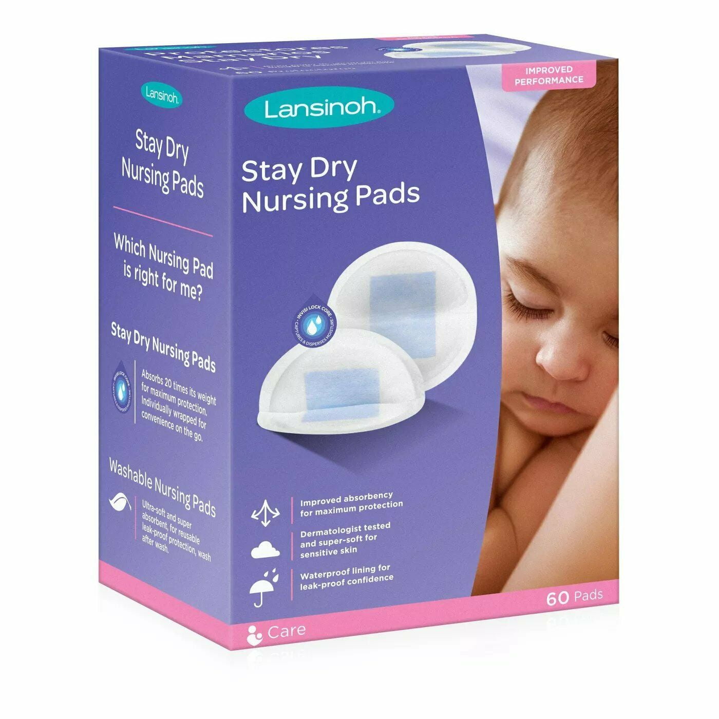 Lansinoh Nursing Pads Stay Dry 60 Each