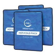 AllSett Health XXL Reusable Hot and Cold Gel Packs for Injuries, 4 Pack, ASH07