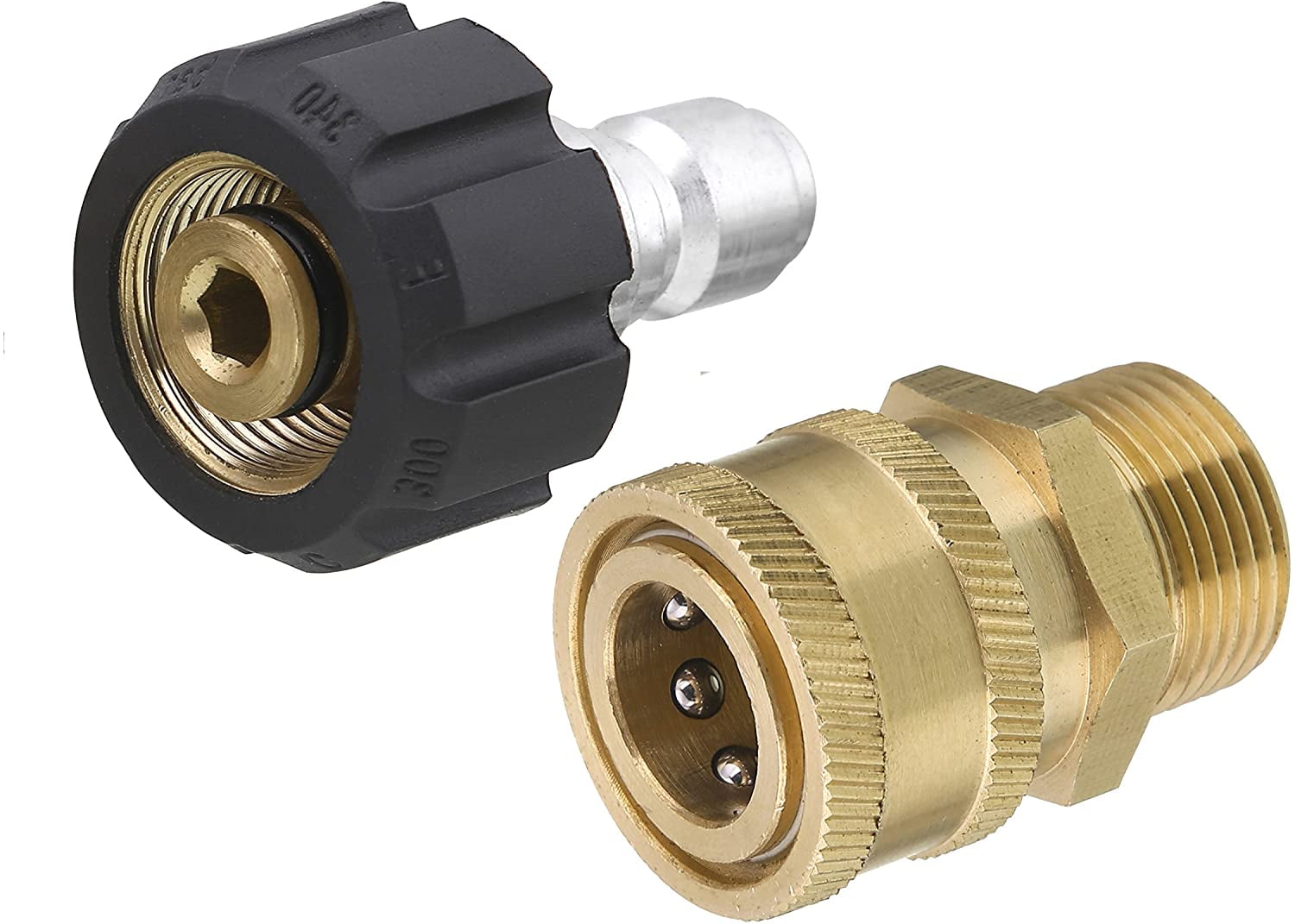 5000PSI Pressure Washer Quick Connect Couplers M22 14MM to M22 Metric Fitting 