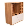 thumbnail image 2 of Mueble Bar con Portacopas y Cava RTA para 8 Botellas Color Madera y Blanco, 2 of 4