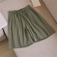 thumbnail image 3 of Hienoo Women's High Rise Bermuda Shorts Solid Color Breathable Casual Shorts, Sizes M-3XL, 3 of 3