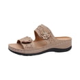 thumbnail image 2 of Jamicy Wedge Slippers for Women Dressy Slip On Comfortable Summer Breathable Shoes Floral Platform Slides for Casual Walking, 2 of 6