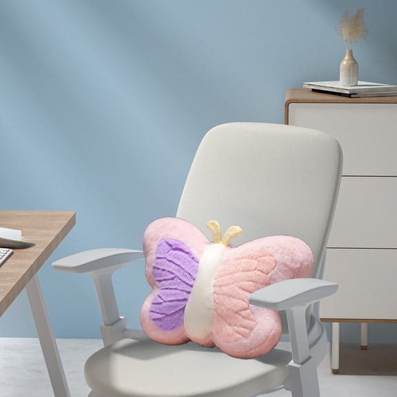YIMWNYI Butterfly Pillow, Soft Polyester Cushion, Comfortable Backrest for Office, Living Room, and Car, Versatile Use for Napping and Relaxation, Decorative Throw Pillow, Cozy Support Pillow