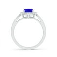 thumbnail image 2 of Angara Natural 1.6 Ct. Tanzanite with Diamond Halo Ring in 14K White Gold for Women (Ring Size: 3.5), 2 of 8