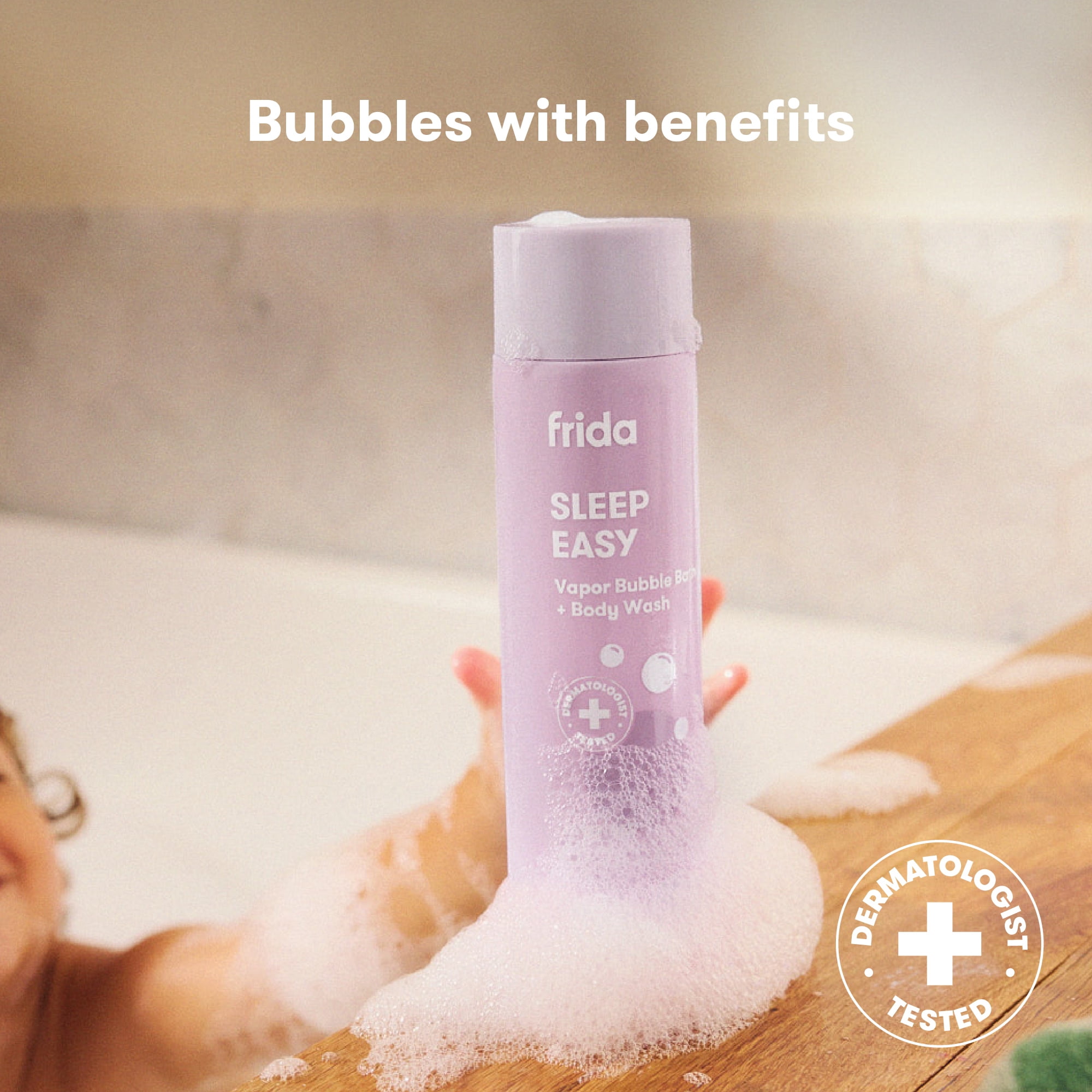 Frida Baby Sleep Easy Lavender Vapor Bubble Bath and Body Wash, 10 fl oz