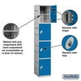 thumbnail image 4 of Salsbury Industries 94168BL-U Plastic Locker - Four Tier - 1 Wide - 73 Inches High - 18 Inches Deep - Blue - Unassembled, 4 of 4