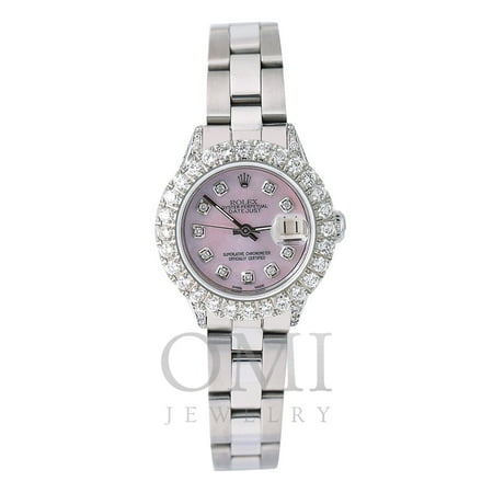 Rolex Datejust Diamond Watch, 6917 26mm, Silver Diamond Dial With Stainless Steel Bracelet, Rolex, Adult, Male