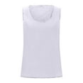 thumbnail image 4 of Wlynlyn Sleeveless Tops for Women Ruffled V Neck Tank Tops Solid Color Summer Casual Raw Hem Top, 4 of 7