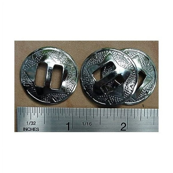 Conchos 1" Western Star Steel Np Silver Finish 40 Pcs