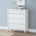 thumbnail image 5 of Comfort Pointe Jillian White Wood Five-Drawer Modern Style Chest, 5 of 11