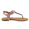 thumbnail image 3 of Beverly Hills Polo Club Girls Toddler Thong Sandal with Multi Flower Accents, Pink, 5, 3 of 4