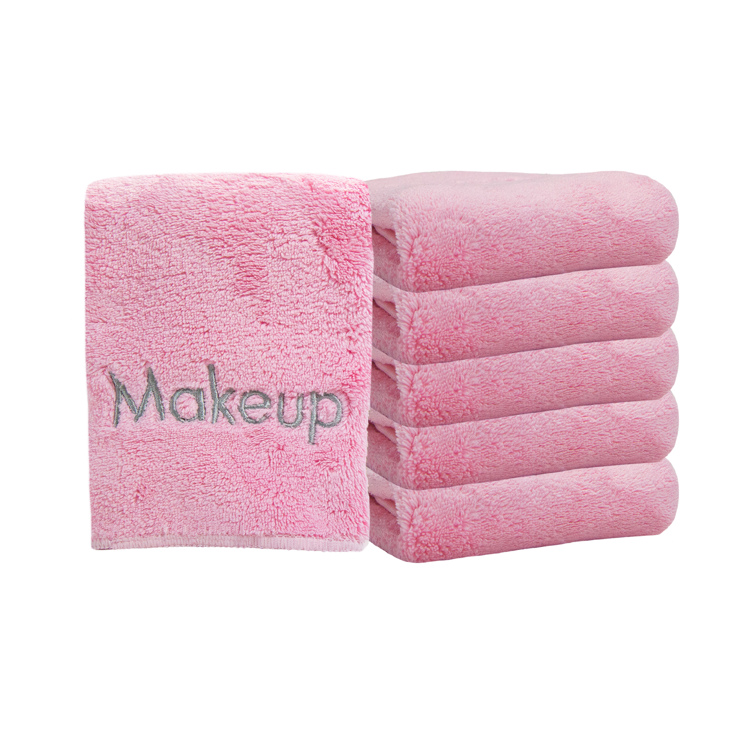 Arkwright Coral Fleece Makeup Removal Towels 13 x 13 Pink, Soft Microfiber