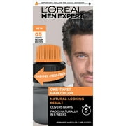 L'Oreal Paris Men Expert One Twist Permanent Hair Color, Light/Medium Brown 05, 1 Kit