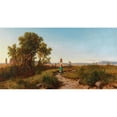 thumbnail image 2 of András Markó 14x9 Black Ornate Wood Framed Double Matted Museum Art Print Titled: Roman Aqueduct (1876), 2 of 5