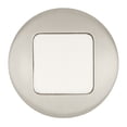 thumbnail image 2 of Hickory Hardware Loft Collection Knob, 1" Dia. - Satin Nickel with White Matte, 2 of 2