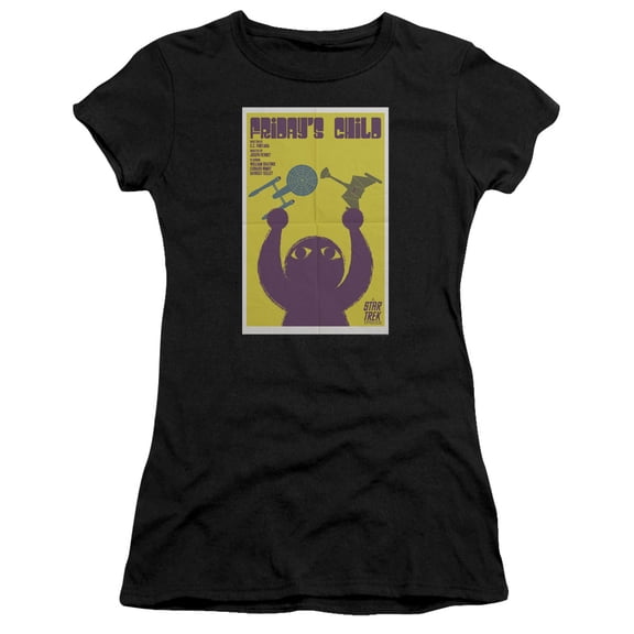 Star Trek Tos Episode 40 Junior Women's Sheer T-Shirt Black
