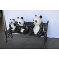 thumbnail image 5 of Nifao Three Panda Bears Sitting on Bench Bronze Statue – Garden Outdoor Decor Sculpture, 53"L x 28"W x 36"H, 5 of 13