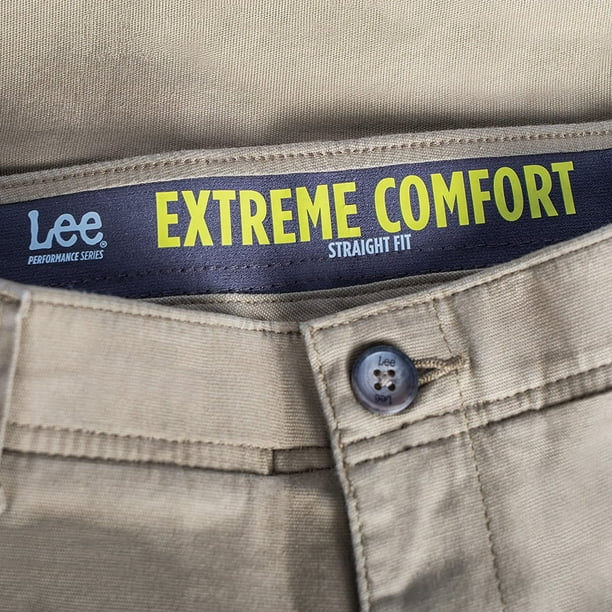 Lee Men's Performance Series Extreme Comfort Synthetic Straight Fit Cargo  Pant, Charcoal, 30W x 32L at  Men's Clothing store