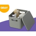 thumbnail image 7 of YBM Home Stackable Plastic Storage Bin with Lid, Closets, White, 2148-1, 7 of 7