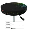 thumbnail image 4 of Picia Night Rainbow Sparkles Pattern Round Stool Covers Comfy Seat Covers Stretch Removable Washable Chair Slipcover Round Bar Chair Cushion Cover-12 inch, 4 of 7