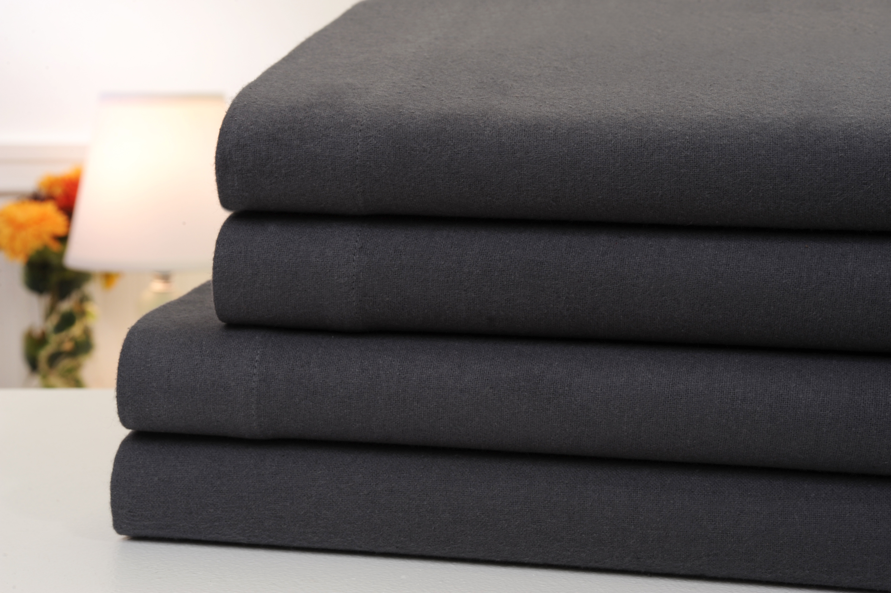 Bibb Home Extra Soft Deep Pocket Solid Flannel Sheet Set 6 Colors