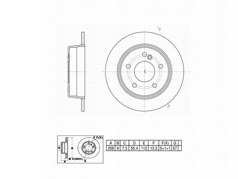 Winstop Brake Rotor, Rear WS228783, Mercedes-Benz C230 1998-1997