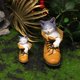 thumbnail image 5 of Lindos adornos de gato: gato duerme en una bota, figuras de hadas para jardín, accesorios, modelo de escritorio, regalo de cumpleaños, decoración del hogar., 5 of 8