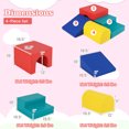 thumbnail image 3 of Gymax Blocs d'Activité d'Escalade et de Rampement pour Enfants avec Housse en PU Imperméable Mousse EPE Multicolore, 3 of 10