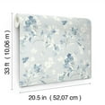 thumbnail image 6 of Chesapeake Azalea Light Blue Floral Branches Wallpaper, 6 of 7