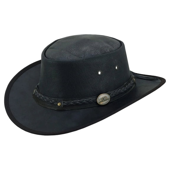 Australian Western Style Crushable Leather Outback Hat