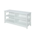 thumbnail image 3 of Convenience Concepts Omega TV Stand in White Wood Finish with Two Shelves, 3 of 5