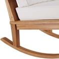 thumbnail image 4 of Modway Marina Solid Teak Wood Patio Rocking Chair in Natural and White, 4 of 8